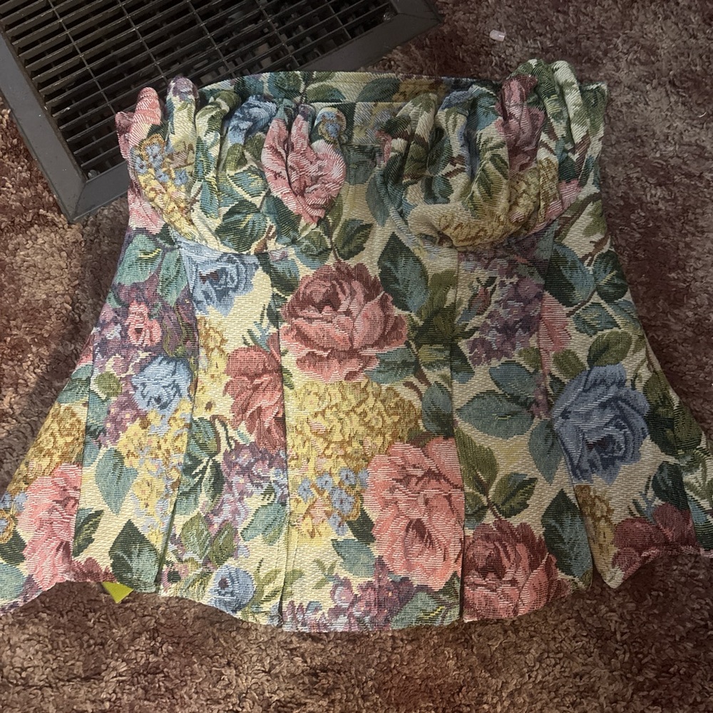 Floral Tapestry Skirt - Multicolor
